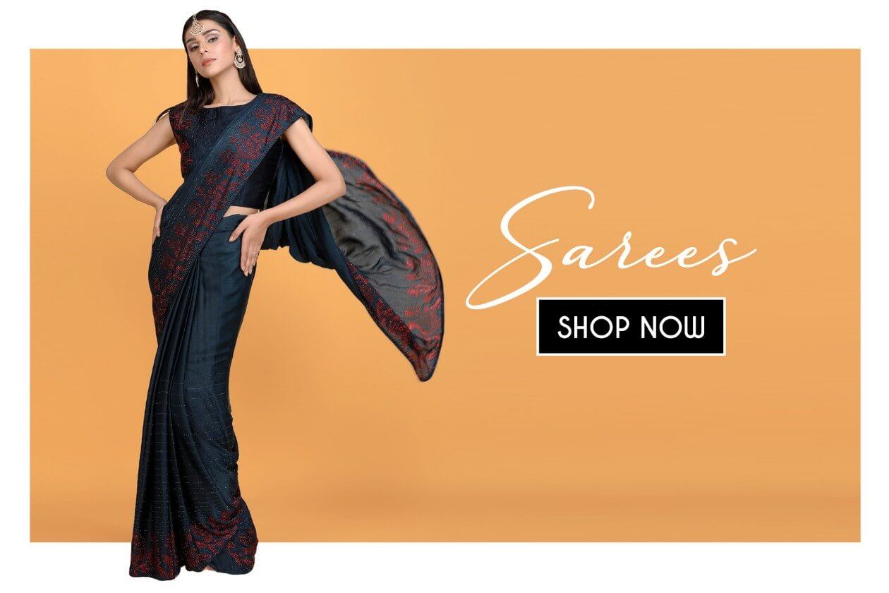 Free Shipping Black Saree Contour - Available In 2 Sizes Buy Now