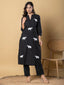Black Elephant Embroidered Cotton Co-ord Set