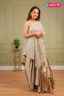Gold and Beige Contemporary Draped Dress (8124 M-16)