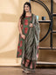 Olive Green Abstract Cotton Suit Set