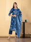 Midnight Blue Paisley Cotton Suit Set