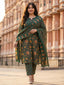 Emerald Meadow Floral Kurta Set