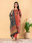 Terracotta Kalamkari Bloom Kurta Set