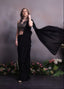 Midnight Noir Pre-Draped Saree