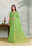 Sea Green Linen Silk Saree