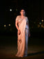 Champagne: Georgette Pre-Drape Saree