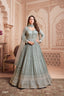 Heavily Embroidered Pleated Anarkali Gown