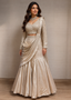 Champagne Gold Draped Lehenga Choli