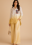 Pastel Yellow Ombre Satin Shirt Co-ord Set
