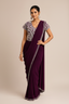 Deep Wine Pre-Stitched Drape Saree