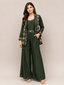 Green Embroidered Three-Piece Style Set