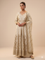 Heavy Gold Zari Georgette Anarkali Palazzo Set