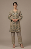 Gilded Earth: Mirror-Work Textured Kurta Set