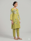 Luxe Olive Green Silk Tunic Set
