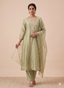 Tissue Silk Suit Set with Hand-Embroidery