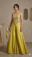 Embellished Peplum Top and Palazzo Set