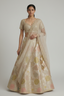 Guldasta Ivory Silk Lehenga