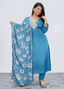 Ethereal Charm: Silk-Blend Kurti Set