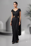 Midnight Black Pre-Draped Saree