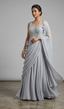 Celestial Silver Fusion Lehenaga Set