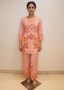 Peach Blossom: Silk Co-ord Set