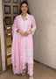 Pastel Pink Cotton Embroidered Kurta Set