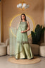 Mint Mystique Silk Sharara Set