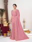 Elegant Rose Pink Embroidered Saree