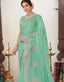 Mint Green Organza Saree