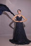 Midnight Sequin-Embellished Indo-Western Lehenga