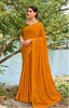 Radiant Mustard Georgette Saree