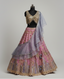 Vibrant Mauve & Lavender Silk Lehenga