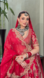 Imperial Crimson: Heavily Embellished Bridal Silk Lehenga