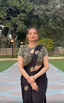 Stunning black drape saree