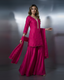 Silk Scalloped Kurta & Sharara Set