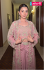 Pastel pink Cape-style Fusion Set with Pleated Skirt (SS00412 D-65)