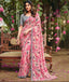 Pink Grey combo Summer Georgette Saree