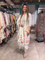 Ivory Elegance Floral Printed Suit Set