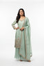 Seafoam Green Silk Kurta Palazzo Set