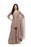 Mauve Silk Sharara Set