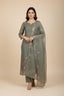 Floral Sage Green Ethnic Kurta Set