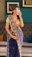 Royal Blue Brocade Silk Saree
