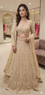 Champagne Gold Heavily Embroidered Lehenga Choli Set