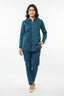 Modern Teal Blue Cotton Co-ord Set