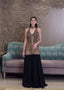 Black Halter-Neck Peplum Tunic Set