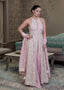 Ethereal Halter-Neck Front-Slit Anarkali Set