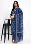 Ikat Floral Block-Print Kurta Set