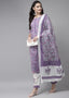 Elegant Floral Block-Printed Kurta Set