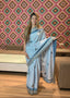 Geometric Scalloped Silk Saree