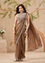 Bronze Glamour: Metallic Shimmer Drape Saree
